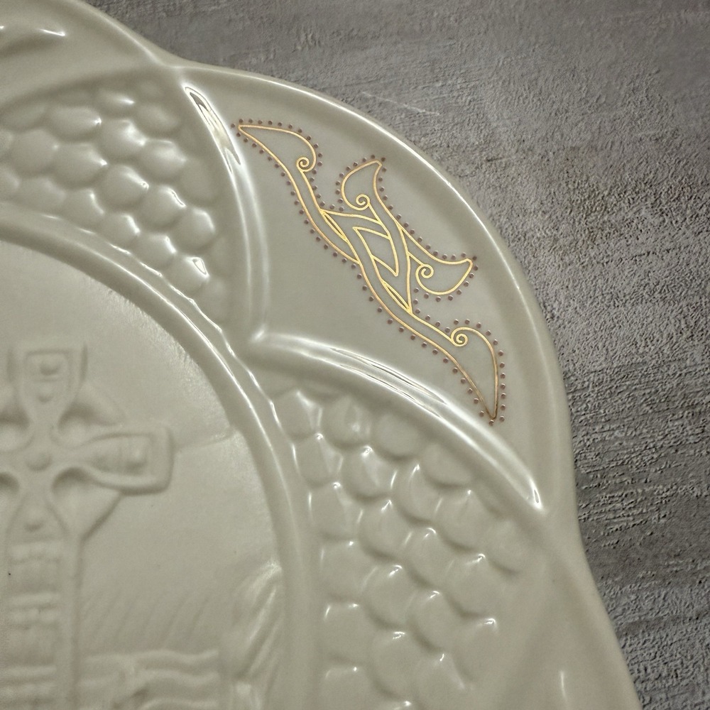 150 Years Anniversary BELLEEK Plate 2007 Christmas at Blarney Ireland #471/2000 - Picture 3 of 5